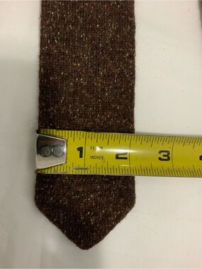 Missoni knit tie a rich brown tweed fabric.
